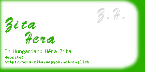 zita hera business card